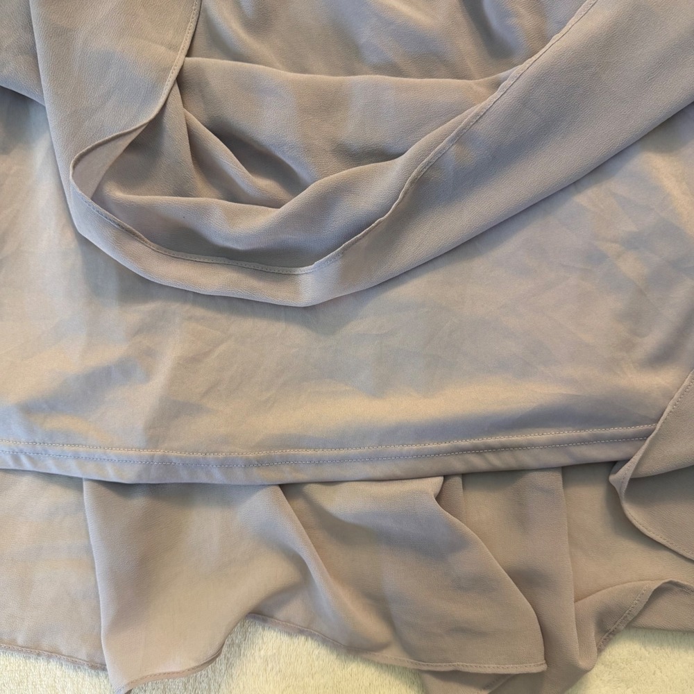 ebase princess Chiffon Maxi Skirt Ruffle Waist Lavender Grey Balletcore Boho S - Picture 8 of 13